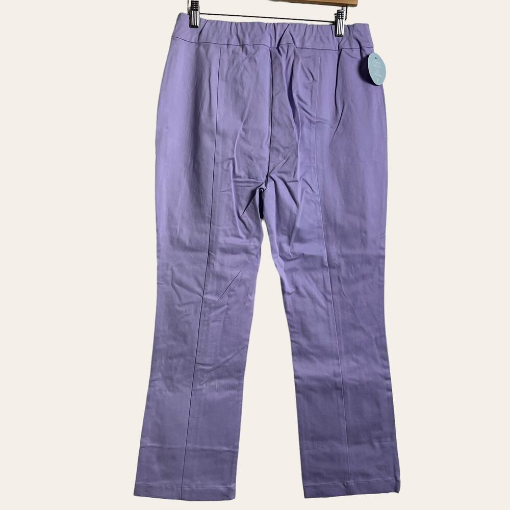 Hill House Lavender Purple Claire Mid Rise Straight Leg Pants Size L - Picture 7 of 11